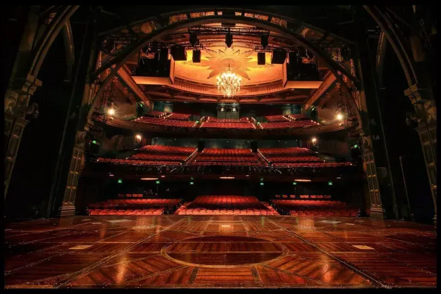 Interior of the Curran Theater as seen from the stage. San francisco, California.